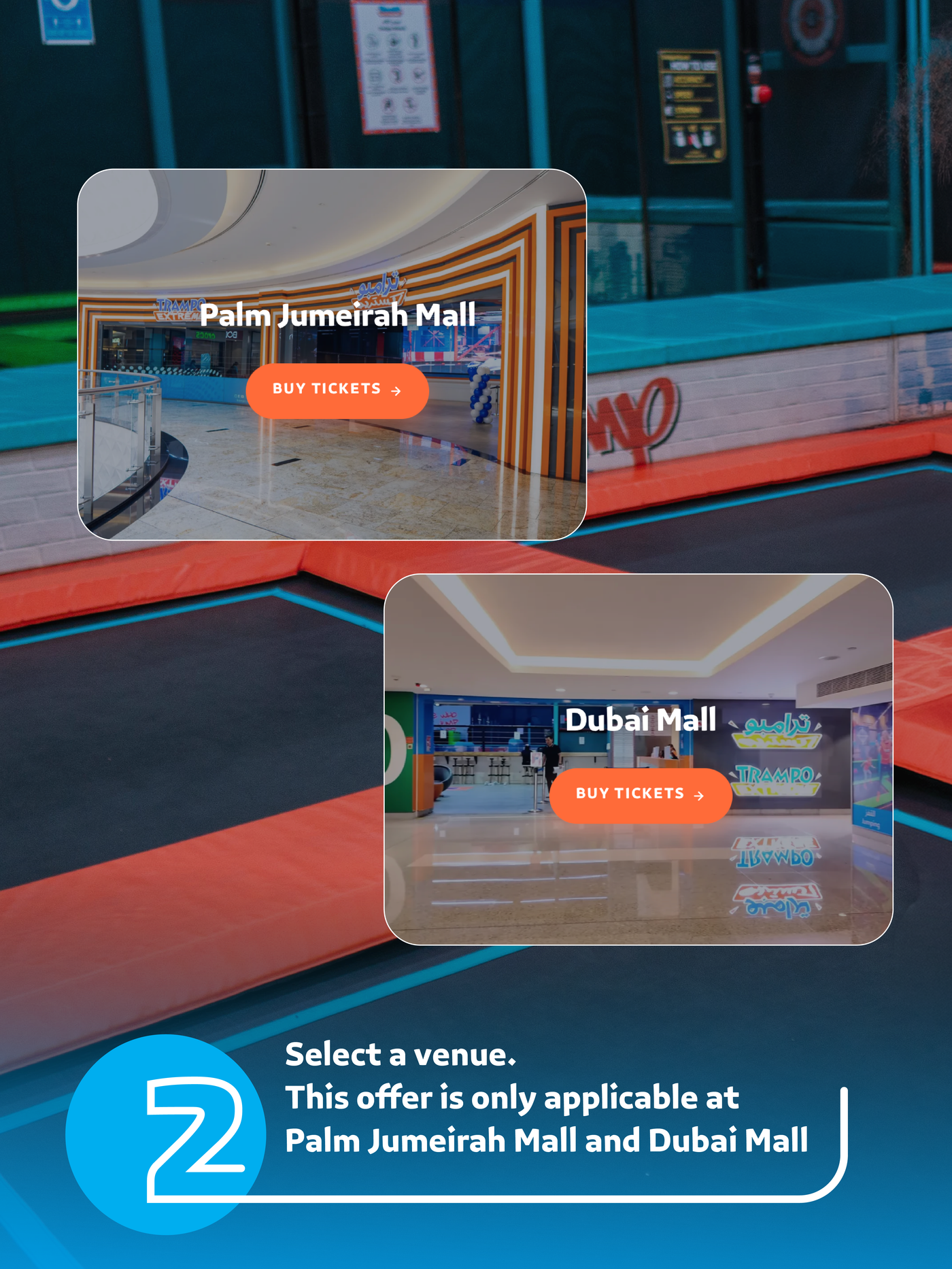 Step 2: Select Palm Jumeirah Mall or Dubai Mall.