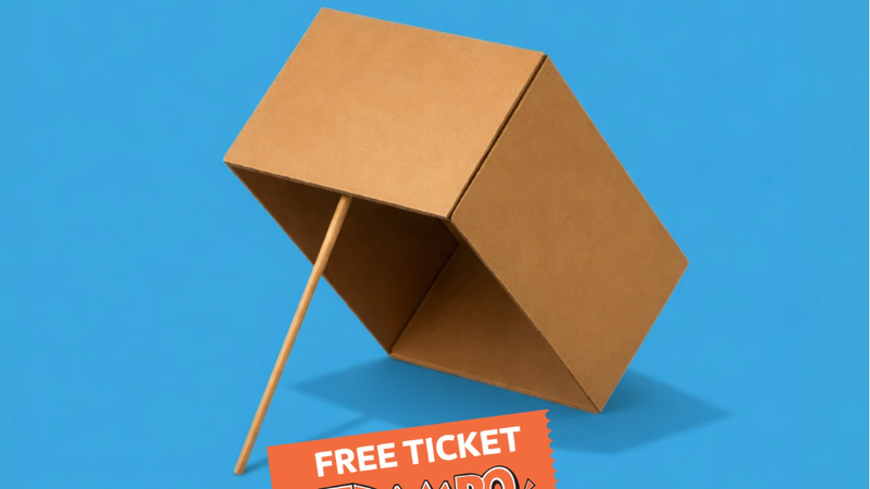 Trampo UAE Instagram giveaway: free ticket trap illustration