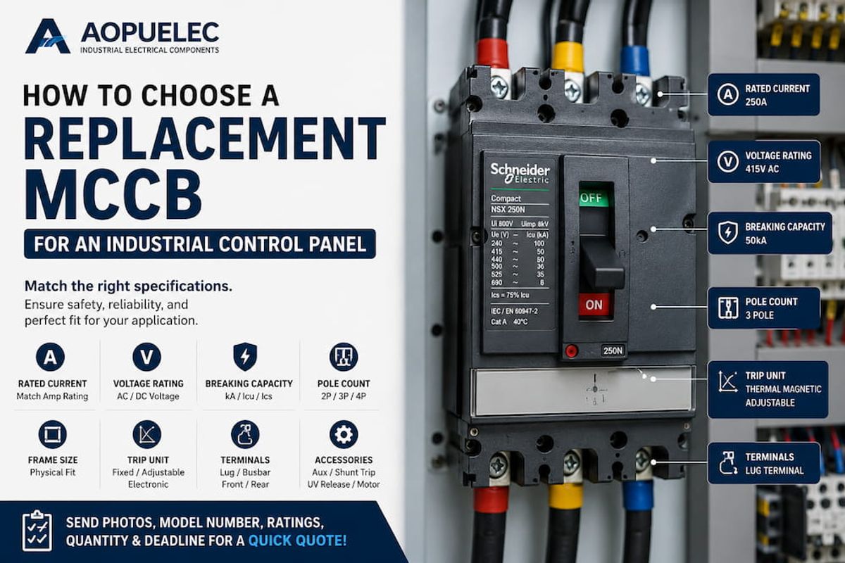 How to Choose a Replacement MCCB for an Industrial Control Panel