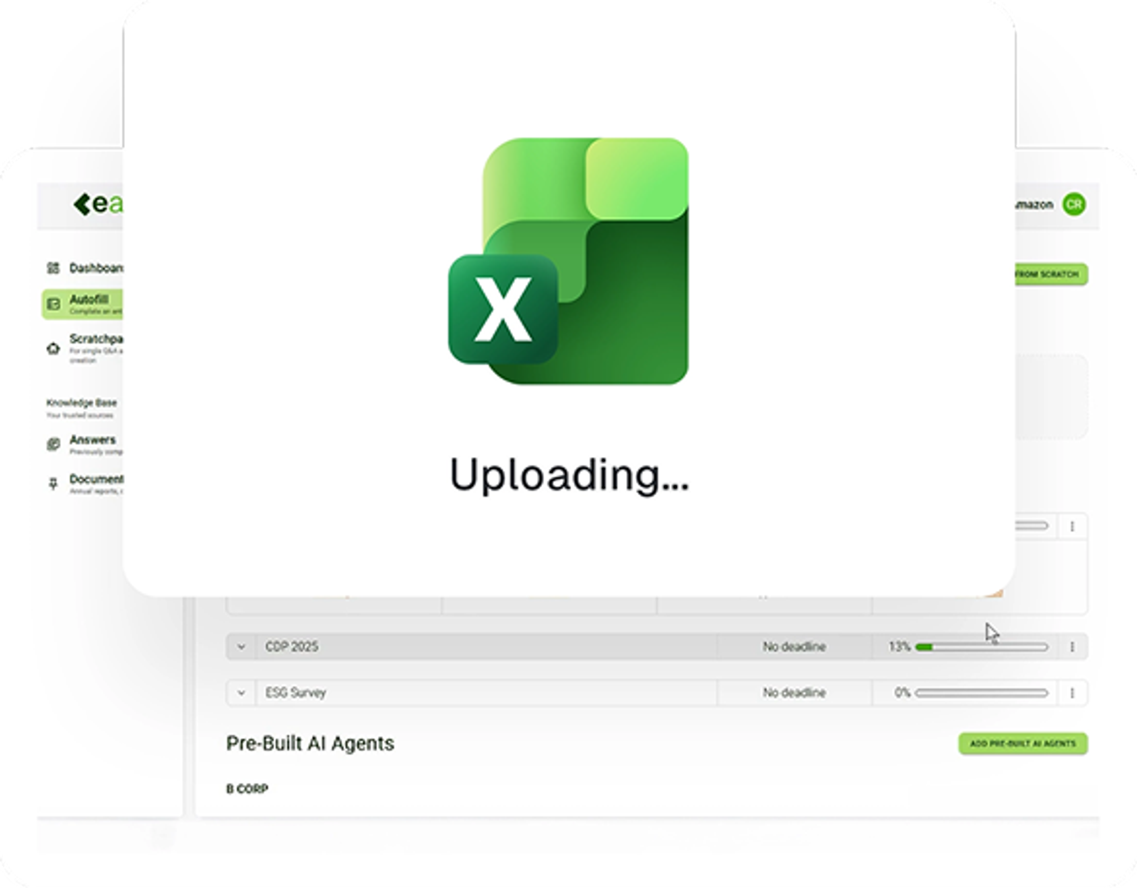 Screenshot from the CDP case study showing the EA workflow interface.
