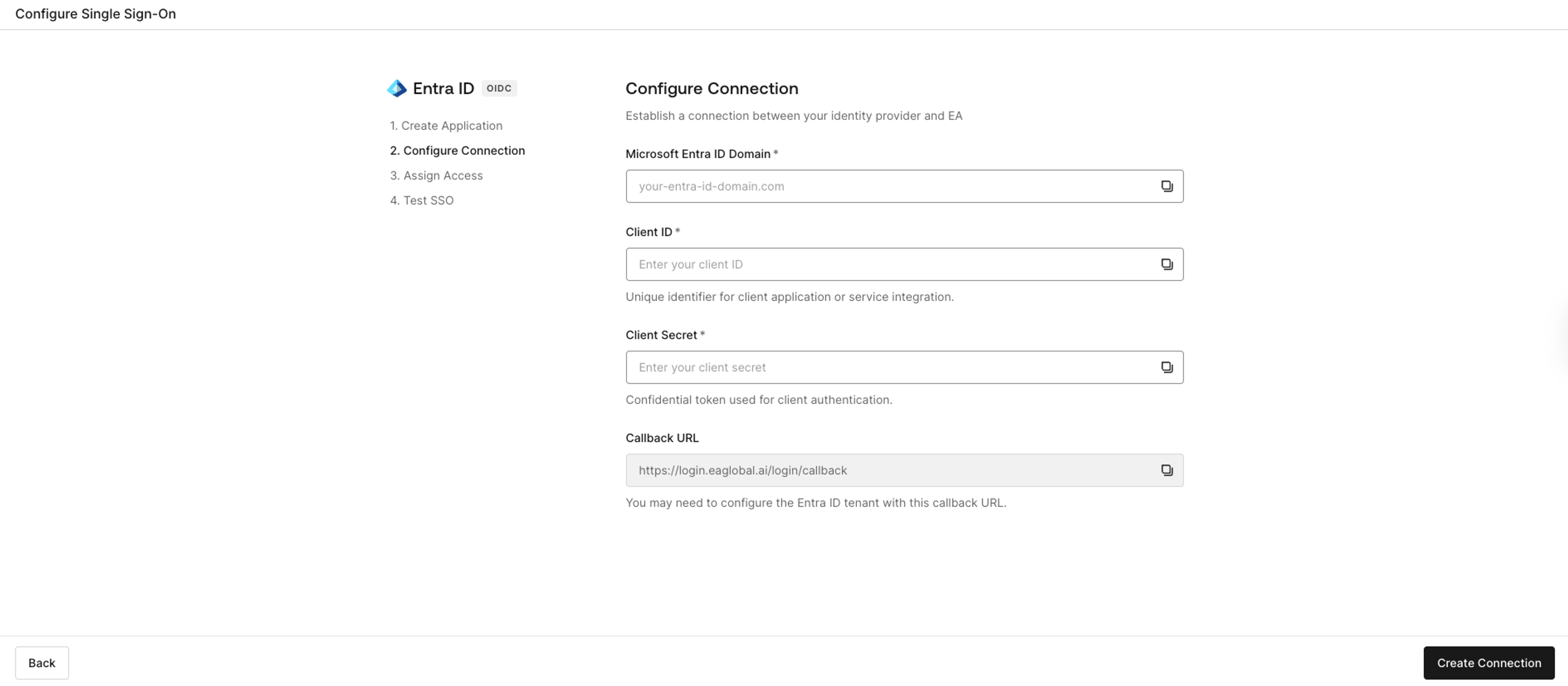 Creating SSO for your Organisation