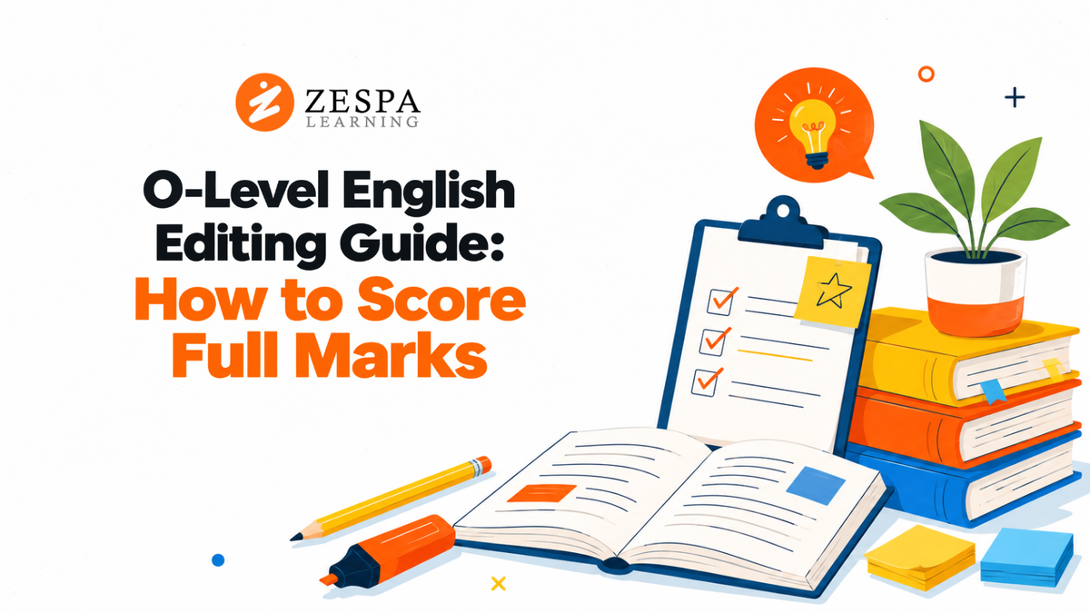 Guide on checking grammar corrections in an O-Level English editing passage