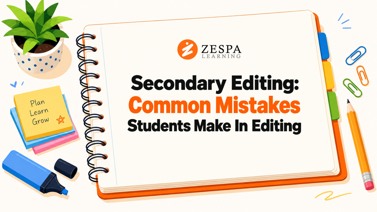 Secondary Editing: common mistakes students make in English editing.