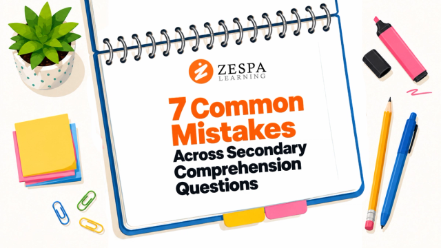 7 common mistakes across Secondary Comprehension questions.