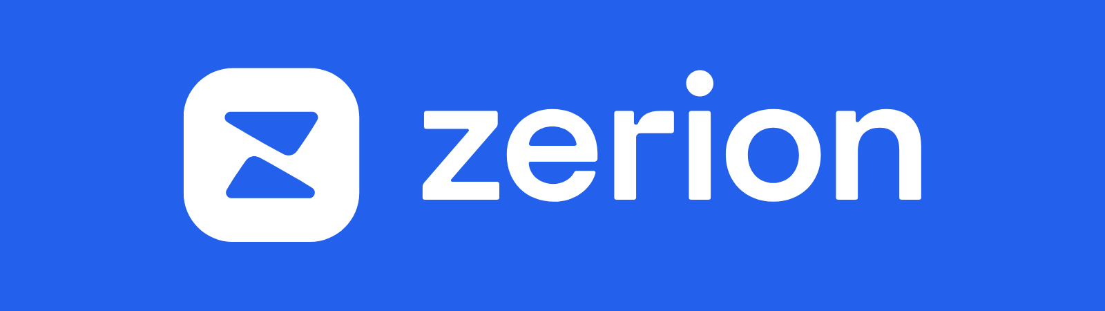 Banner with the Zerion wallet logo