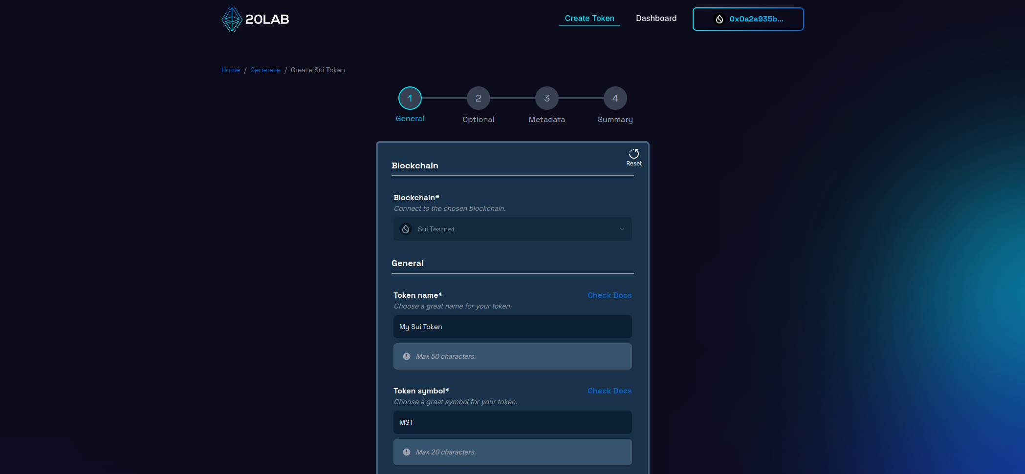 Adding token name and symbol for your Sui token