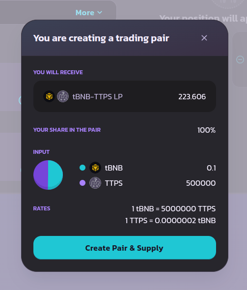 PancakeSwap confirmation modal