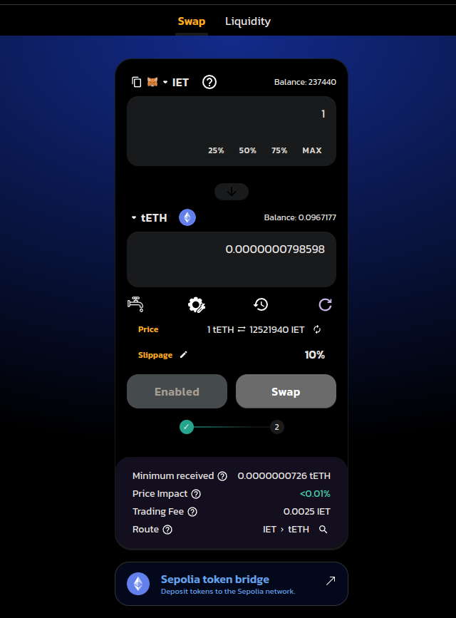 Selling 1 token for triggering automatic swaps