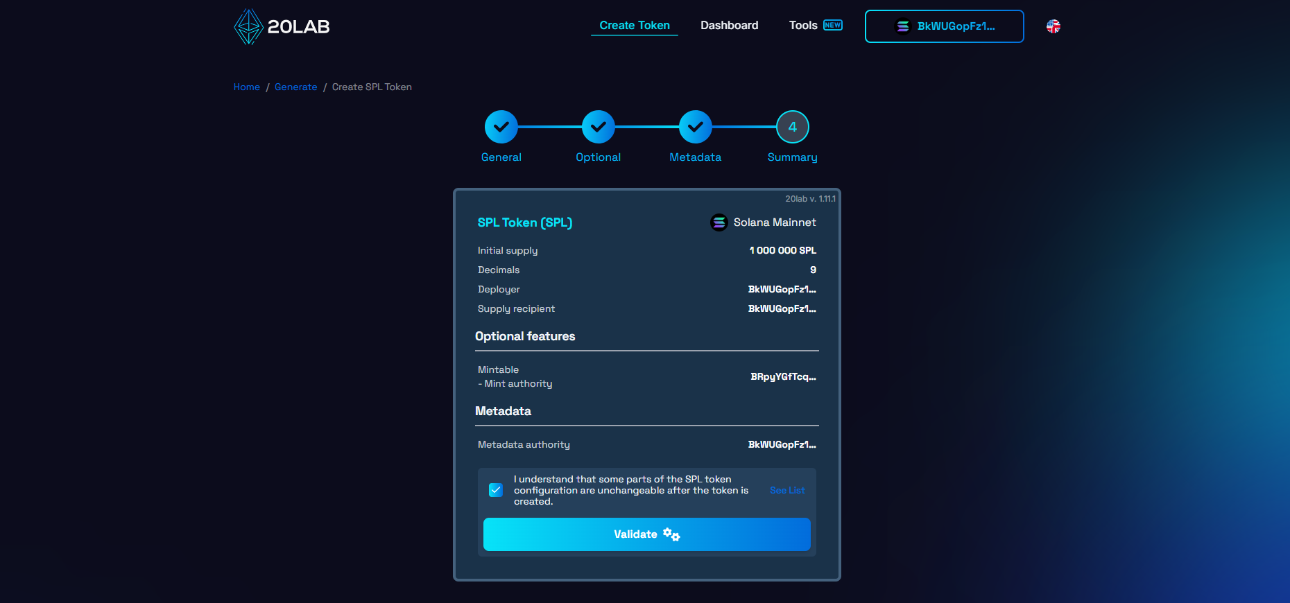 Summary of token creation on Solana