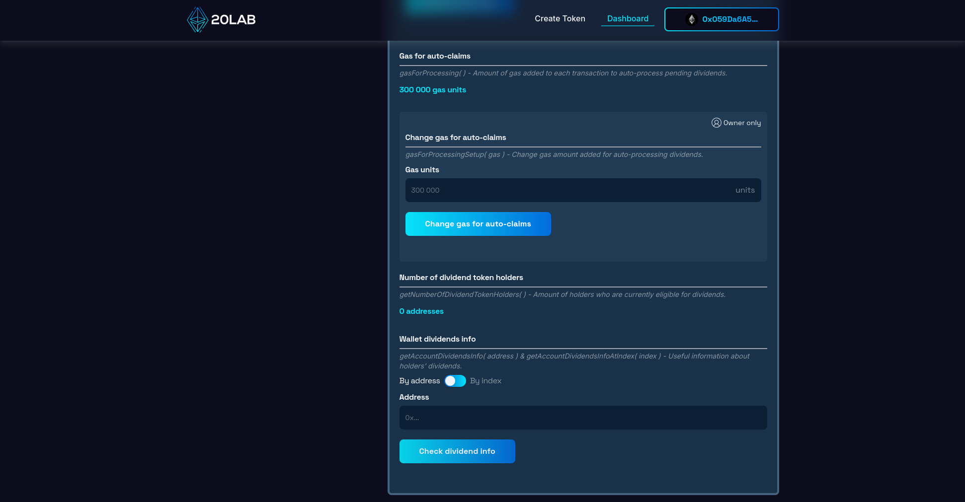 No holders are eligible to receive dividends