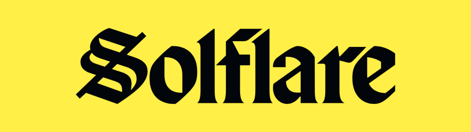 Banner with the Solflare wallet logo