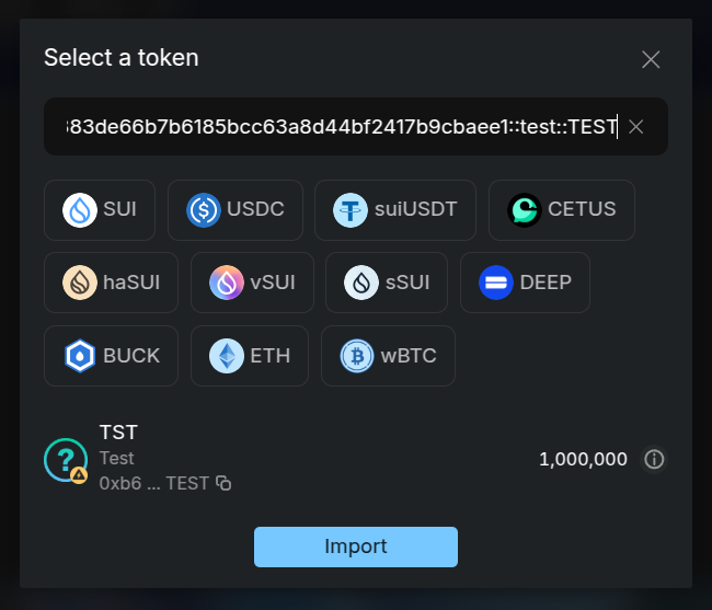 Choosing your token as a quote token