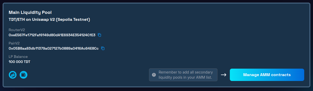 LP balance updated in DEX section of dashboard