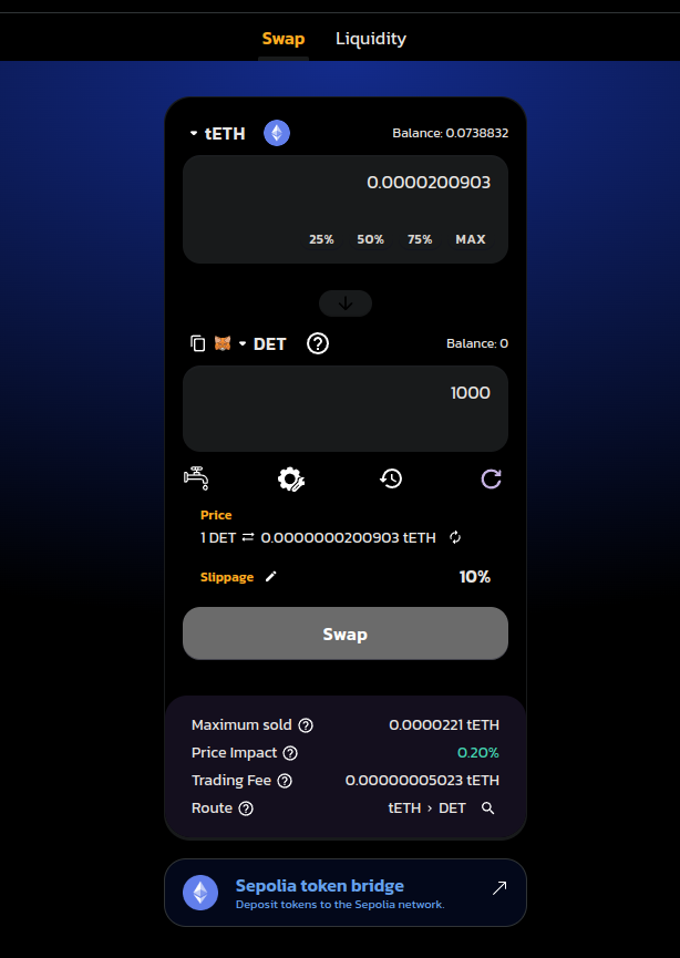 Buying ERC-20 token with auto-burn tax