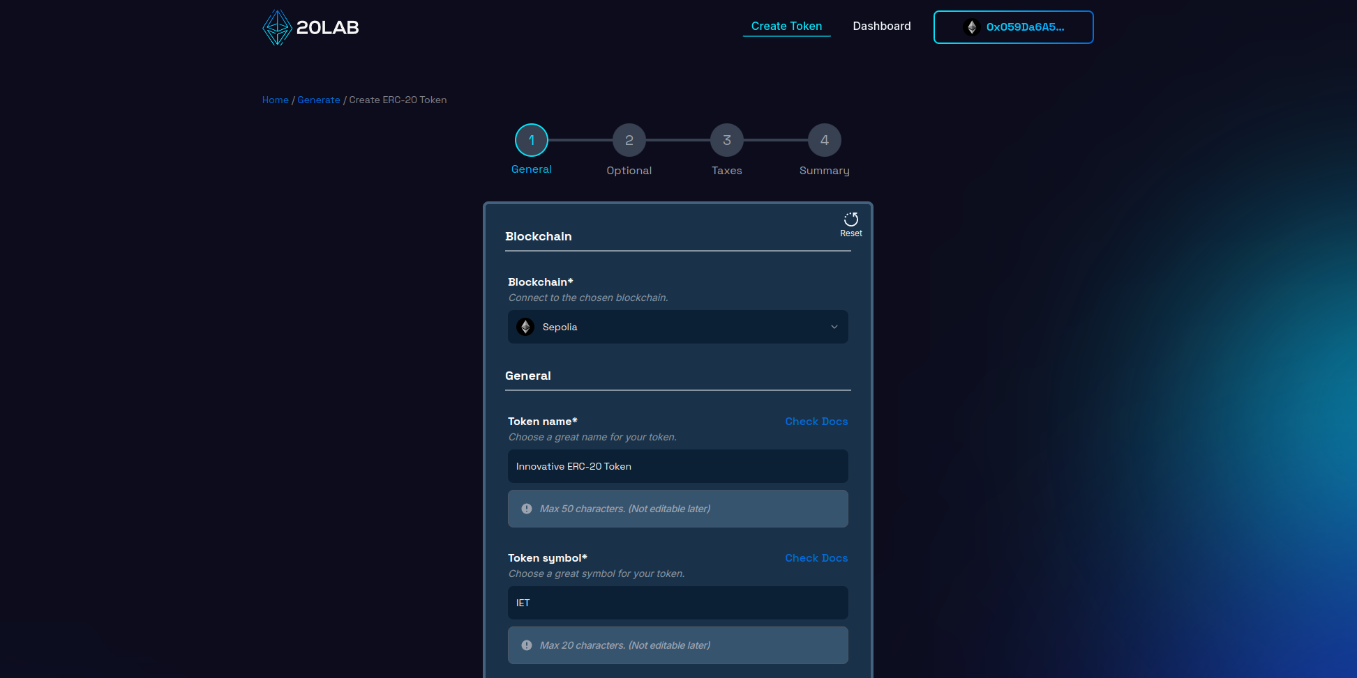 Adding token name and symbol for your ERC-20 token