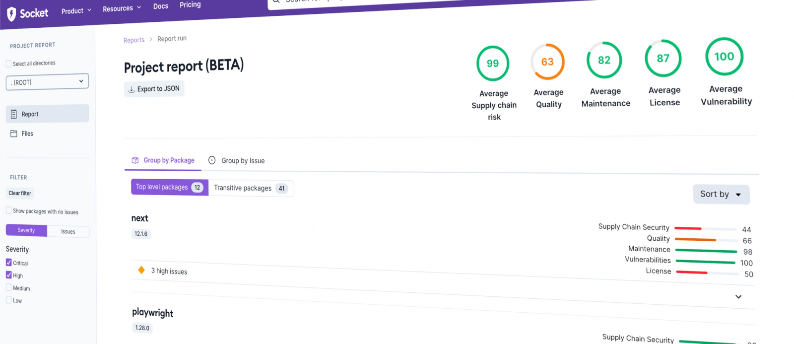 Socket Project Announcing Socket Project Health Reports - Socket