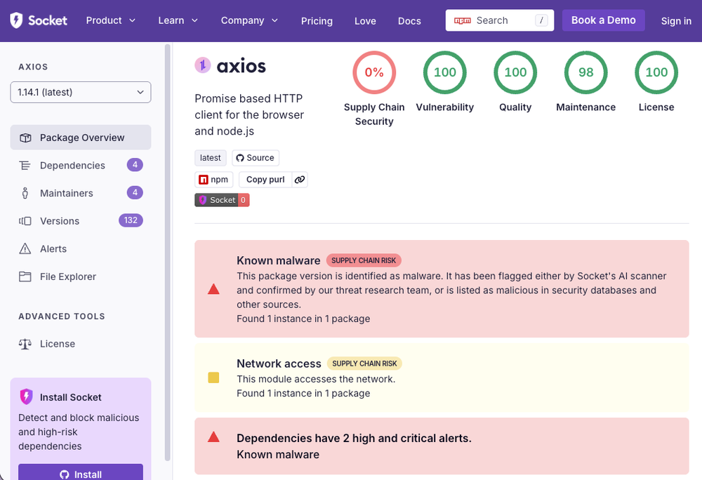 Supply Chain Attack on Axios Pulls Malicious Dependency from...