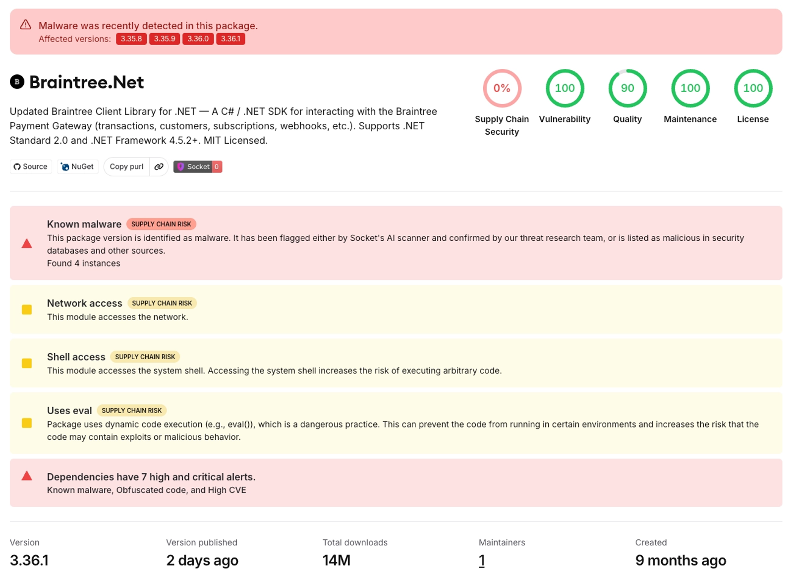 Fake Braintree NuGet Package Skims Credit Cards and Harvests Merchant Credentials