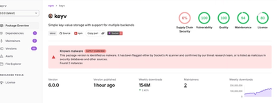 Popular npm Packages in the keyv and Cacheable Namespaces Compromised in Active Supply Chain Attack