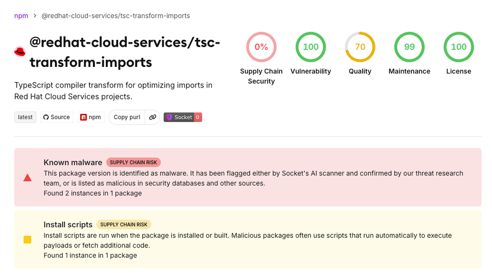 Mini Shai-Hulud Campaign Hits Red Hat Cloud Services npm Pac...