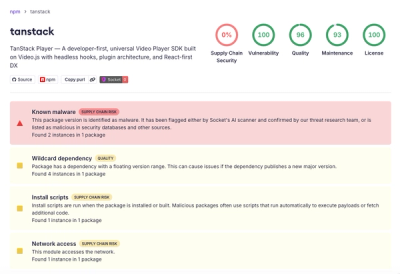 Malicious npm Package Brand-Squats TanStack to Exfiltrate Environment Variables