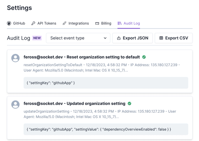 Introducing Audit Logs for Security and Compliance