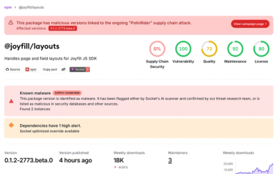 Two Joyfill npm Beta Releases Compromised With Blockchain-Backed Remote Access Trojan Loader