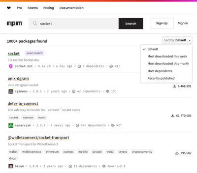 npm Updates Search Experience with New Objective Sorting Options