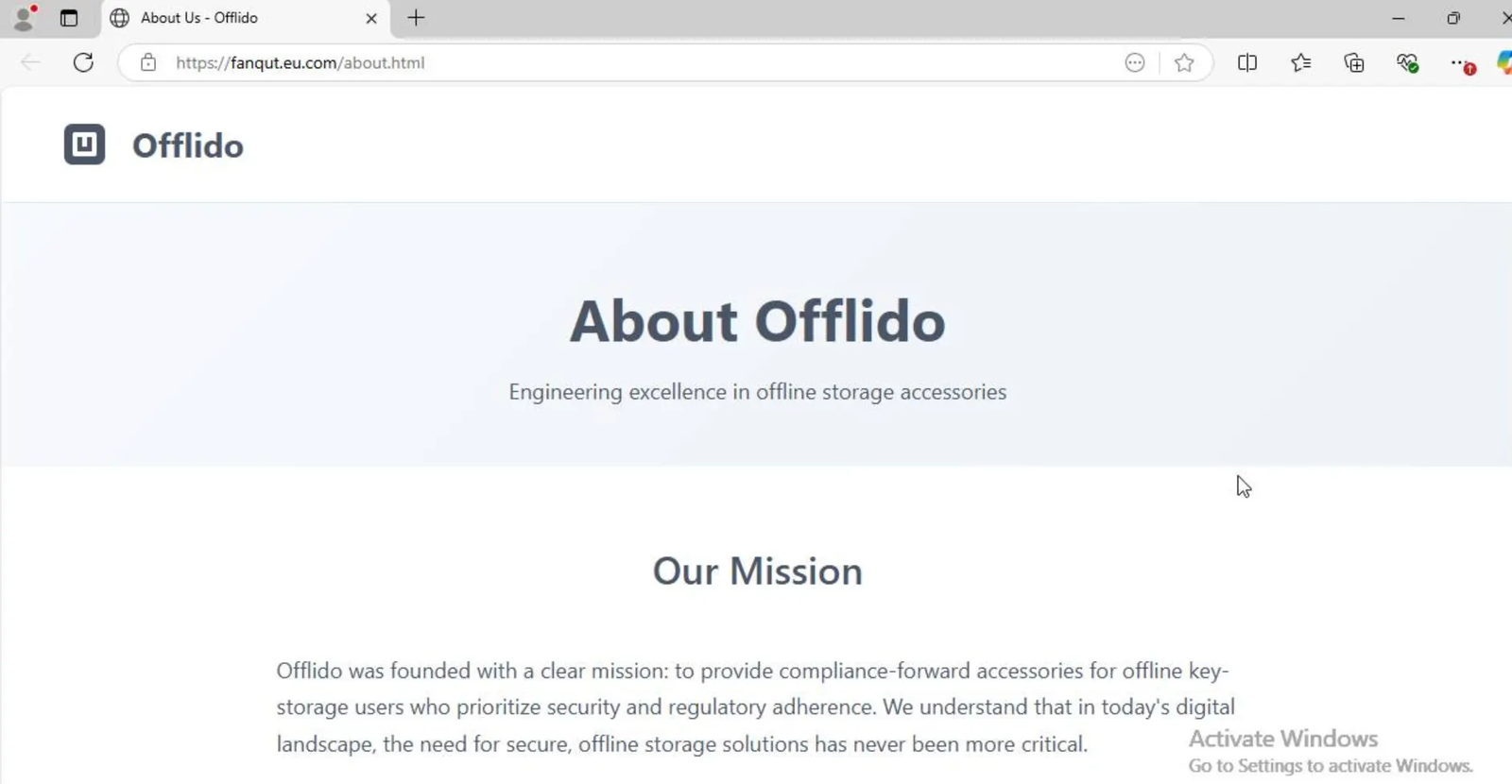 Screenshot of the URL.