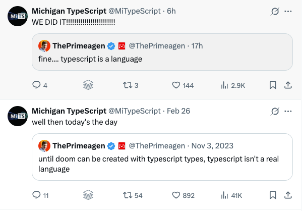 Doom In Typescript Types Michigan TypeScript Founder Successfully Runs Doom Inside Ty...