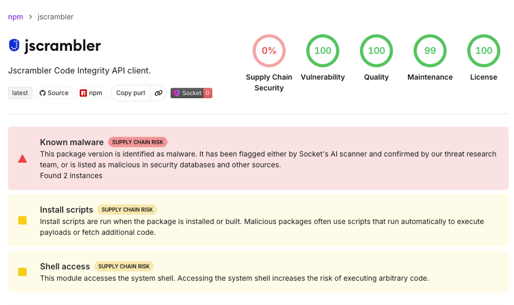 A Security Vendor's Own npm Package Got Weaponized to Steal Cloud Keys and AI Assistant Credentials