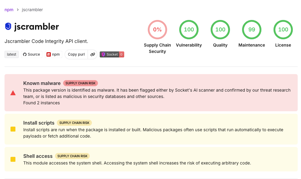A Security Vendor's Own npm Package Got Weaponized to Steal Cloud Keys and AI Assistant Credentials