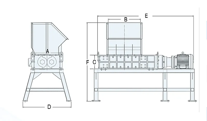TM4000 Shredder Dimensions Drawing