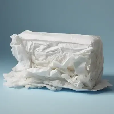 stack of flushable wipes
