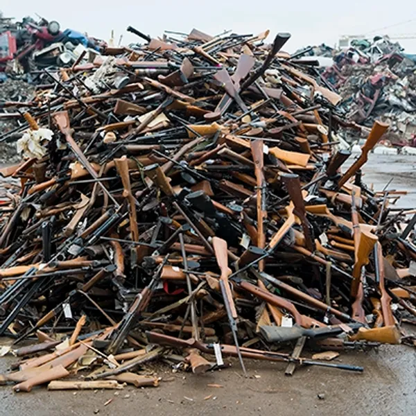 Pile of firearms