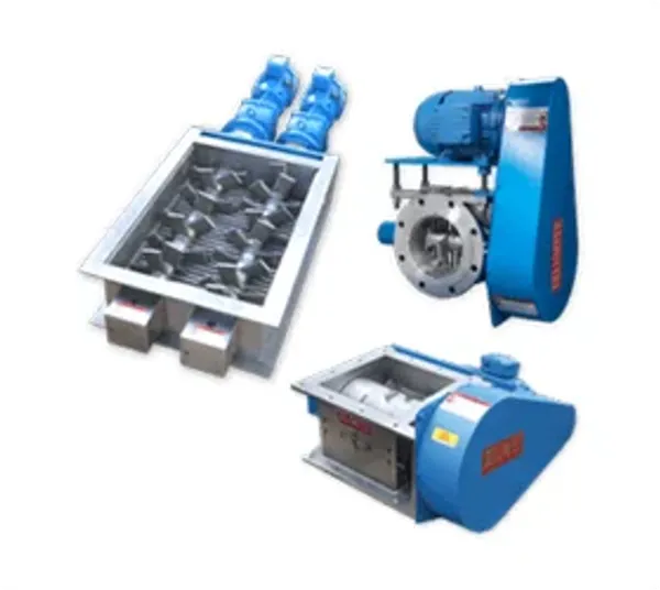 An arrangement of three different variations of crushers