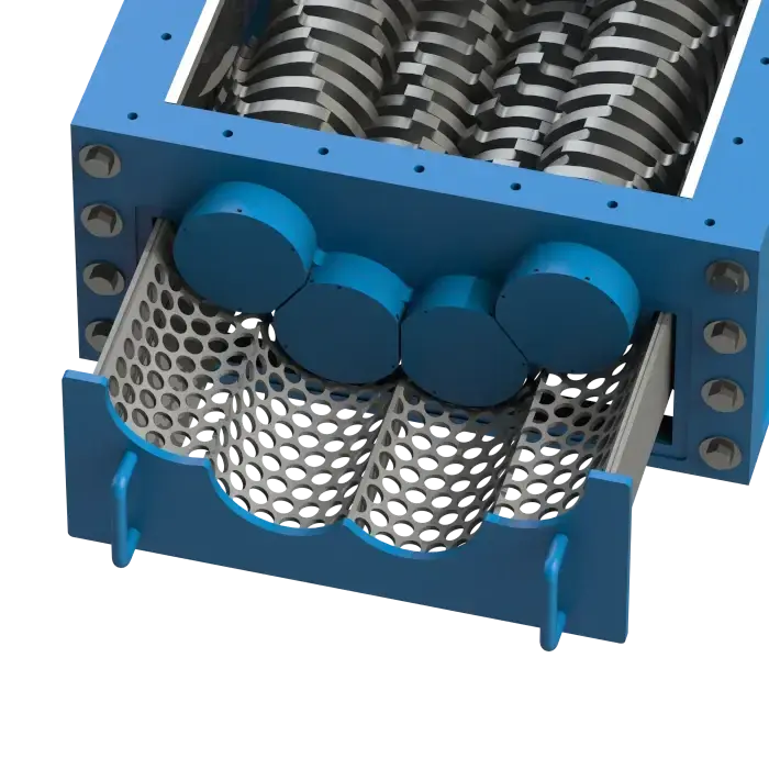 Taskmaster Quad Shaft Shredder With Slideout Screen