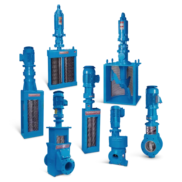 TASKMASTER wastewater grinder installed in a municipal sewage treatment plant wet well