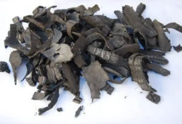 A pile of shredder rubber tires