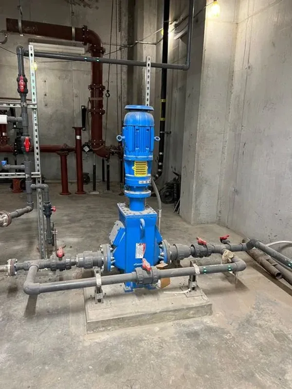 A grinder installed in a poultry plant