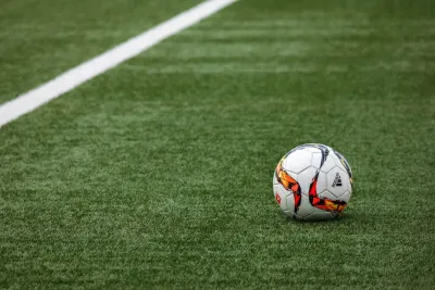 soccer ball on grass field