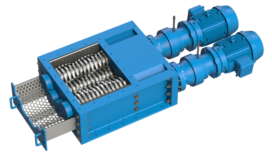 dual shaft shredder graphic