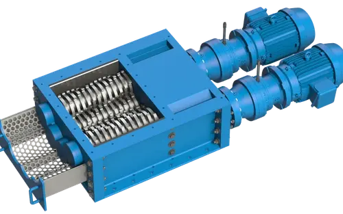 dual shaft shredder graphic