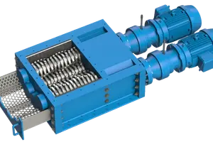 dual shaft shredder graphic