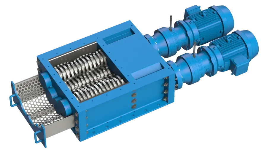 dual shaft shredder graphic