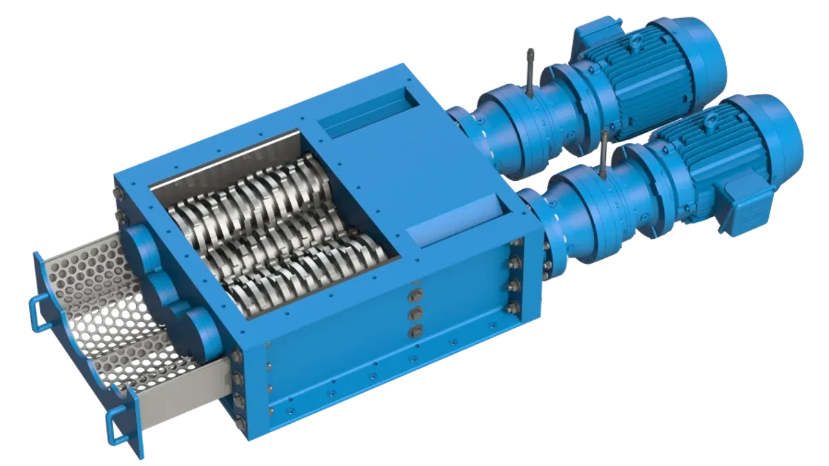 dual shaft shredder graphic