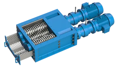 dual shaft shredder graphic
