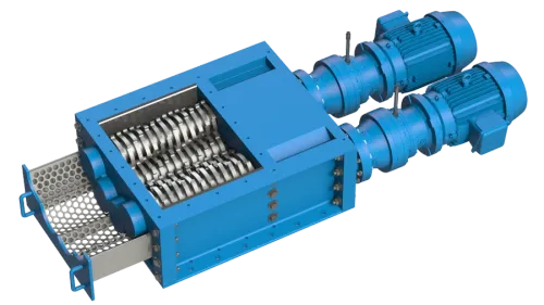dual shaft shredder graphic