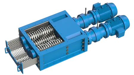 dual shaft shredder graphic
