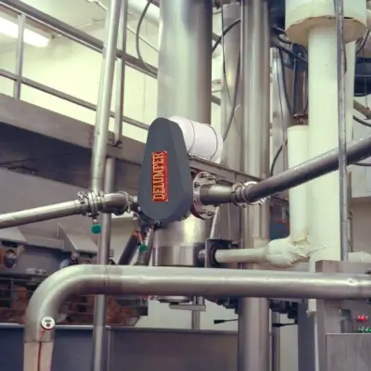 delumper metal machine with pipes